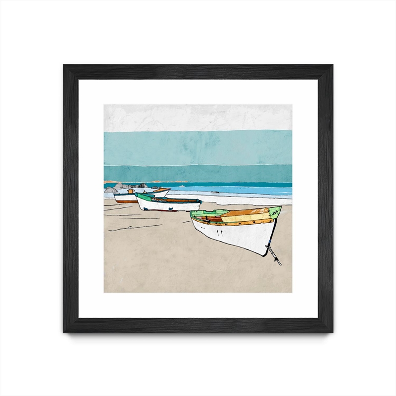 Giant Art 36x36 Lined Up Matted and Framed in Multi-Color