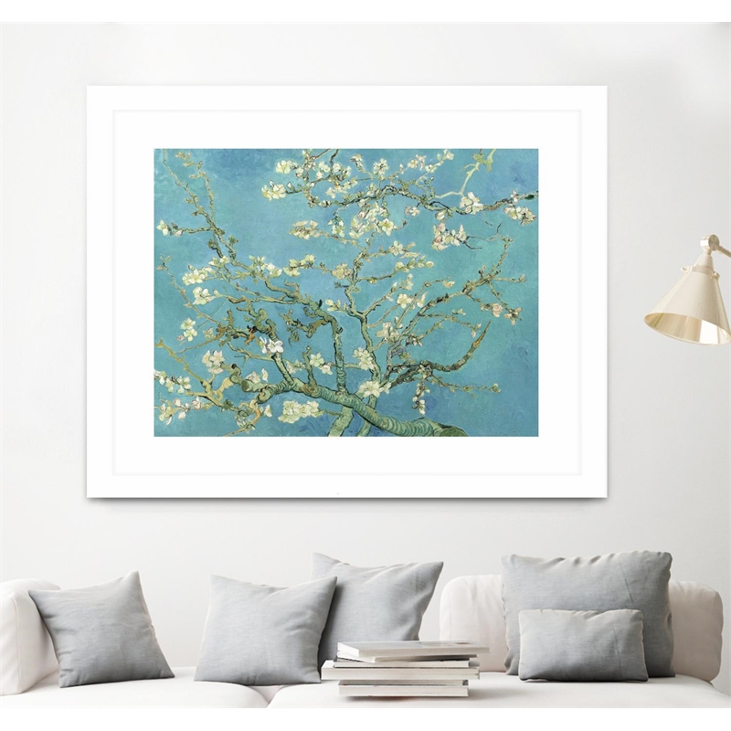 Giant Art 32x24 Almond Blossoms  1890 Matted and Framed in Multi-Color
