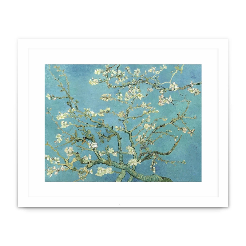 Giant Art 32x24 Almond Blossoms  1890 Matted and Framed in Multi-Color