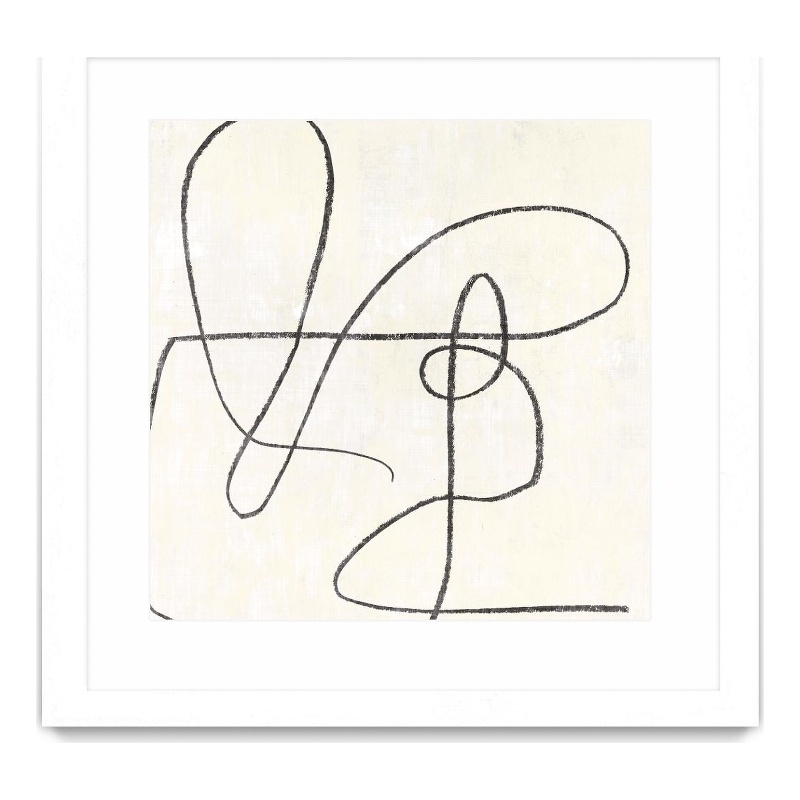 Giant Art 36x36 Juxtaposing Matted and Framed in White