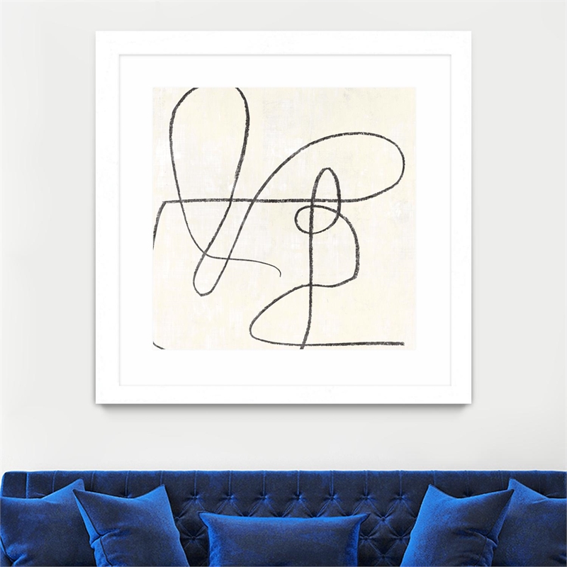 Giant Art 30x30 Juxtaposing Matted and Framed in White