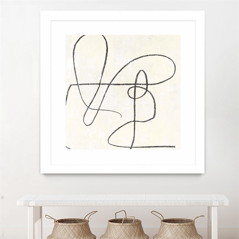 Giant Art 30x30 Juxtaposing Matted and Framed in White