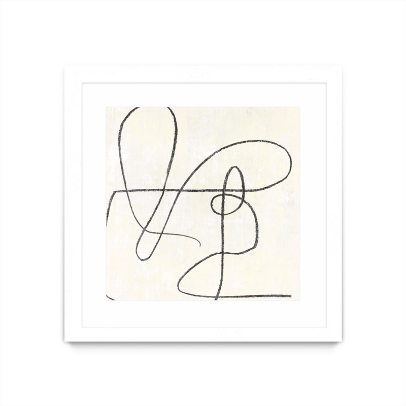 Giant Art 30x30 Juxtaposing Matted and Framed in White