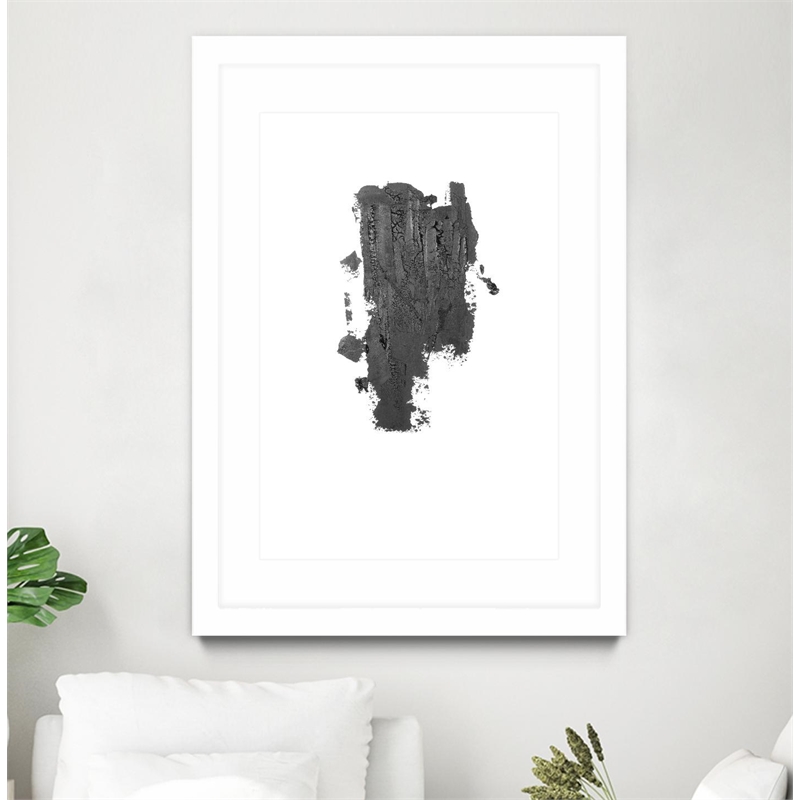 Giant Art 24x36 Coal I Matted and Framed in Multi-Color