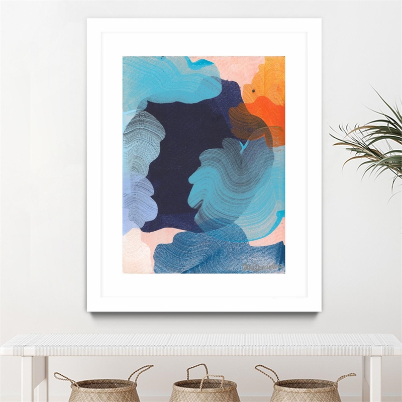 Giant Art 30x40 Thinking about it Matted and Framed in Pink