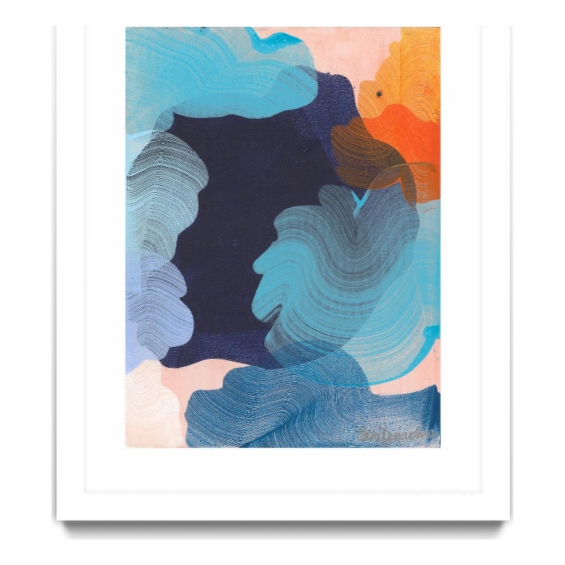 Giant Art 30x40 Thinking about it Matted and Framed in Pink