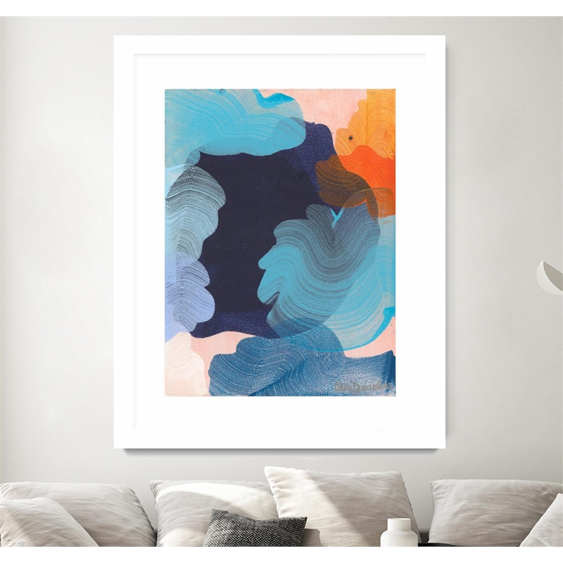 Giant Art 24x32 Thinking about it Matted and Framed in Pink