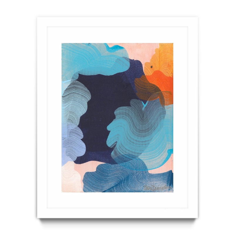Giant Art 24x32 Thinking about it Matted and Framed in Pink