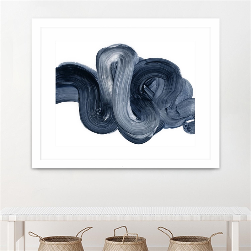 Giant Art 40x30 Offshore II Matted and Framed in White