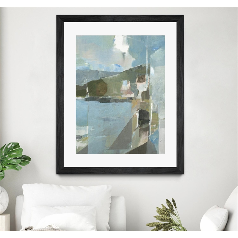 Giant Art 30x40 Spatial Composition 28.12.2018 Matted and Framed in Multi-Color