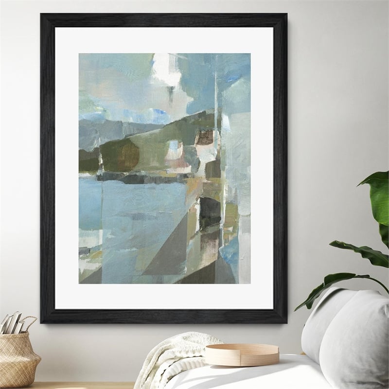 Giant Art 30x40 Spatial Composition 28.12.2018 Matted and Framed in Multi-Color