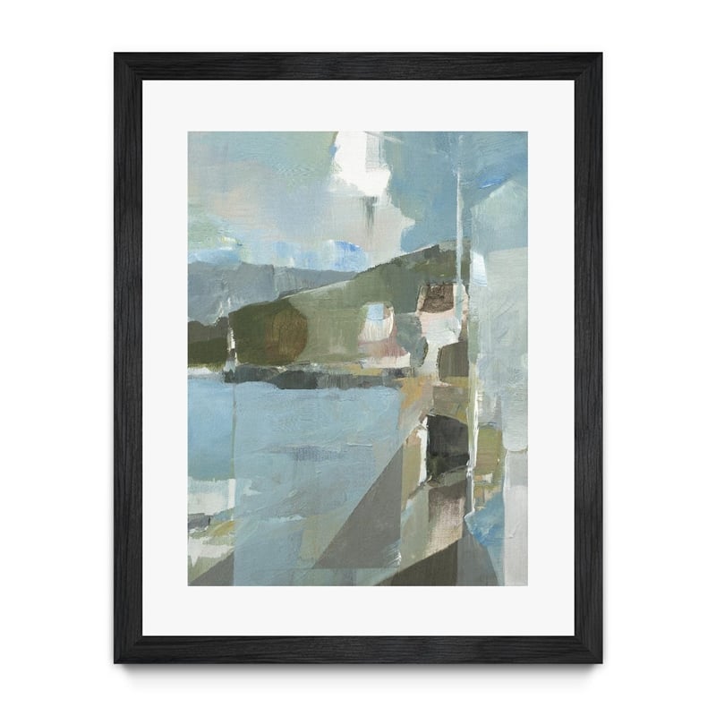 Giant Art 30x40 Spatial Composition 28.12.2018 Matted and Framed in Multi-Color