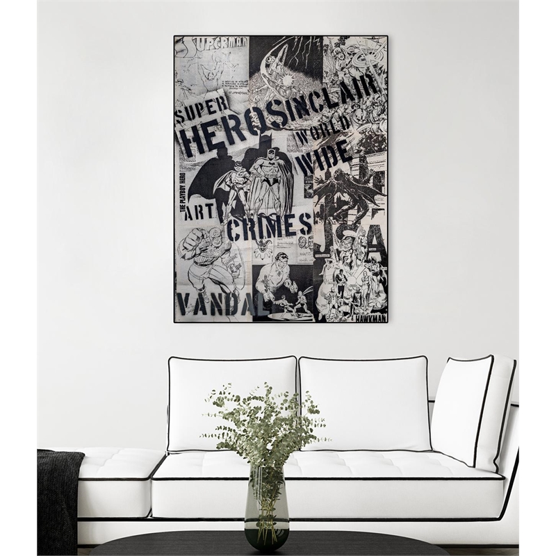 Giant Art Canvas 30x40 Worldwide Framed in Multi-Color | Homesquare