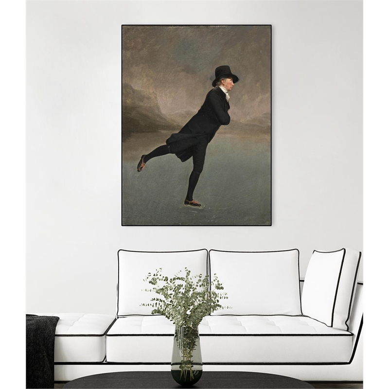 Giant Art Canvas  24x32 Reverend Robert Walker Skating Framed in Multi-Color