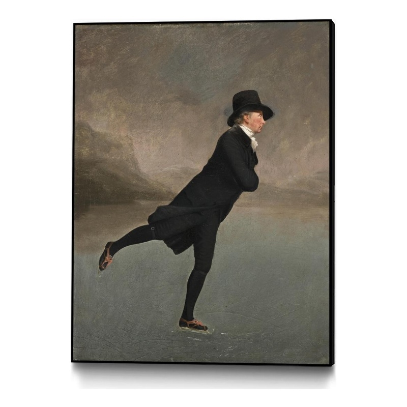 Giant Art Canvas  24x32 Reverend Robert Walker Skating Framed in Multi-Color