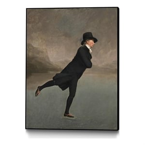 Giant Art Canvas  24x32 Reverend Robert Walker Skating Framed in Multi-Color