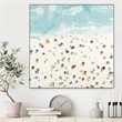 Giant Art Canvas  30x30 Beach Days Framed in Multi-Color