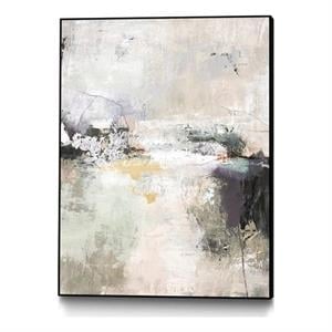 Giant Art Canvas  24x32 Garden Gate Framed in Multi-Color