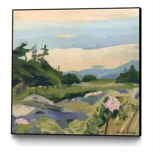 Giant Art Canvas  20x20 Top of the World Framed in Green