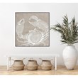 Giant Art Canvas  20x20 Neutral Surf Side I Framed in Multi-Color