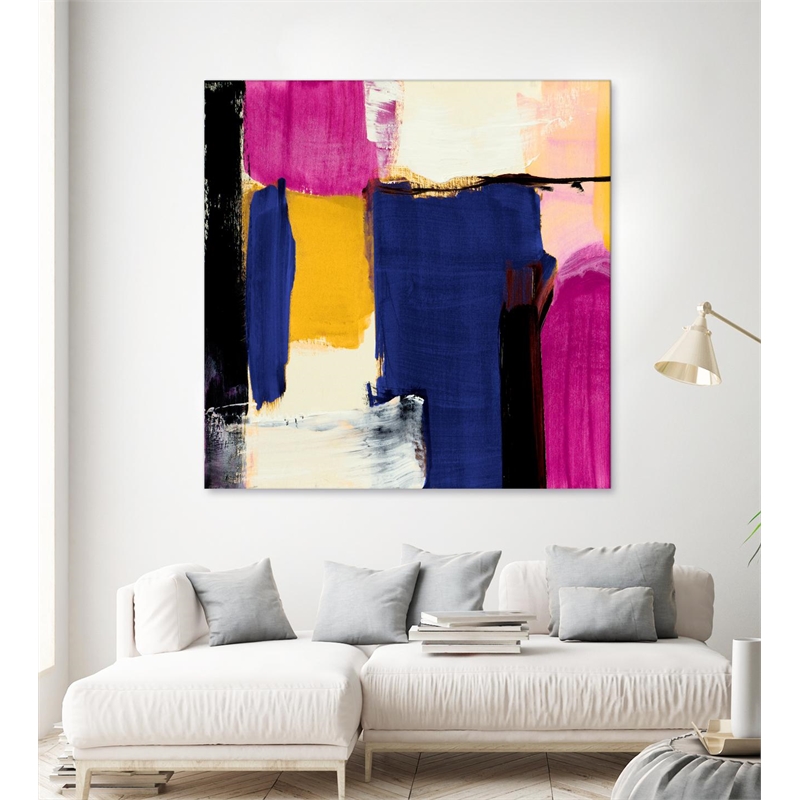 Giant Art 84x84 Spontaneous Fine Art Giant Canvas Print in Pink