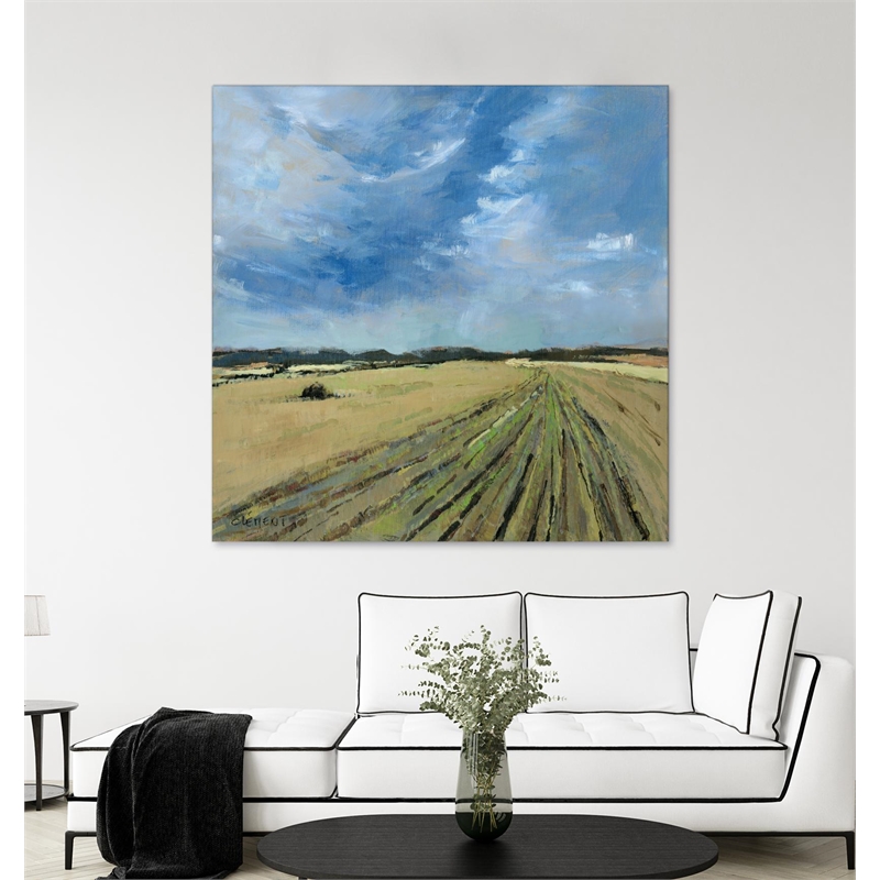 Giant Art 54x54 Serene Landscape 7 Fine Art Giant Canvas Print in Green
