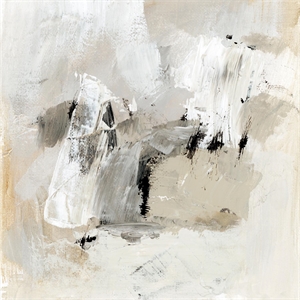 Giant Art 54x54 Neutral Brushstrokes II Fine Art Giant Canvas Print in White