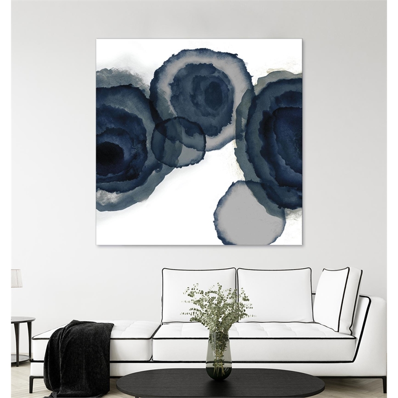 Giant Art 84x84 Blotted Ink II Fine Art Giant Canvas Print in White