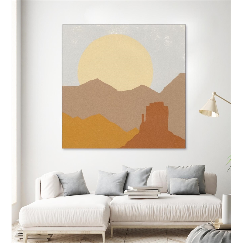 Giant Art 54x54 Desert Sun I Fine Art Giant Canvas Print in Multi-Color