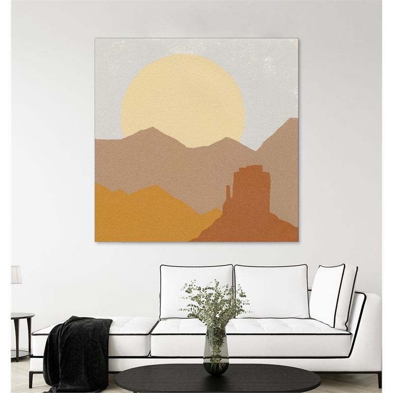 Giant Art 54x54 Desert Sun I Fine Art Giant Canvas Print in Multi-Color