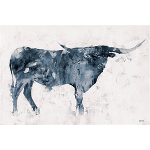 Giant Art 72x48 Longhorn V2 Fine Art Giant Canvas Print in Pink