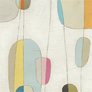 Giant Art 54x54 Molecular Motion IV Fine Art Giant Canvas Print in Pink