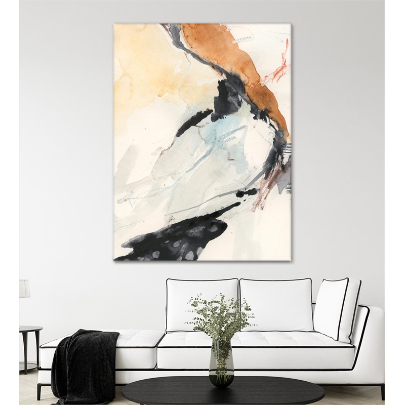 Giant Art 72x54 Efflux I Fine Art Giant Canvas Print in White