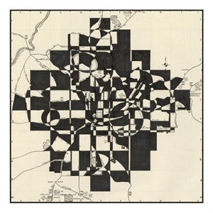 Giant Art 72x72 Modern Map of Atlanta Fine Art Giant Canvas Print in Multi-Color