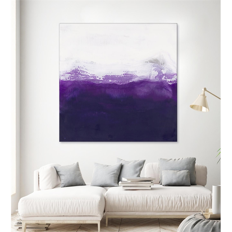 Giant Art 84x84 Purple Fine Art Giant Canvas Print in White