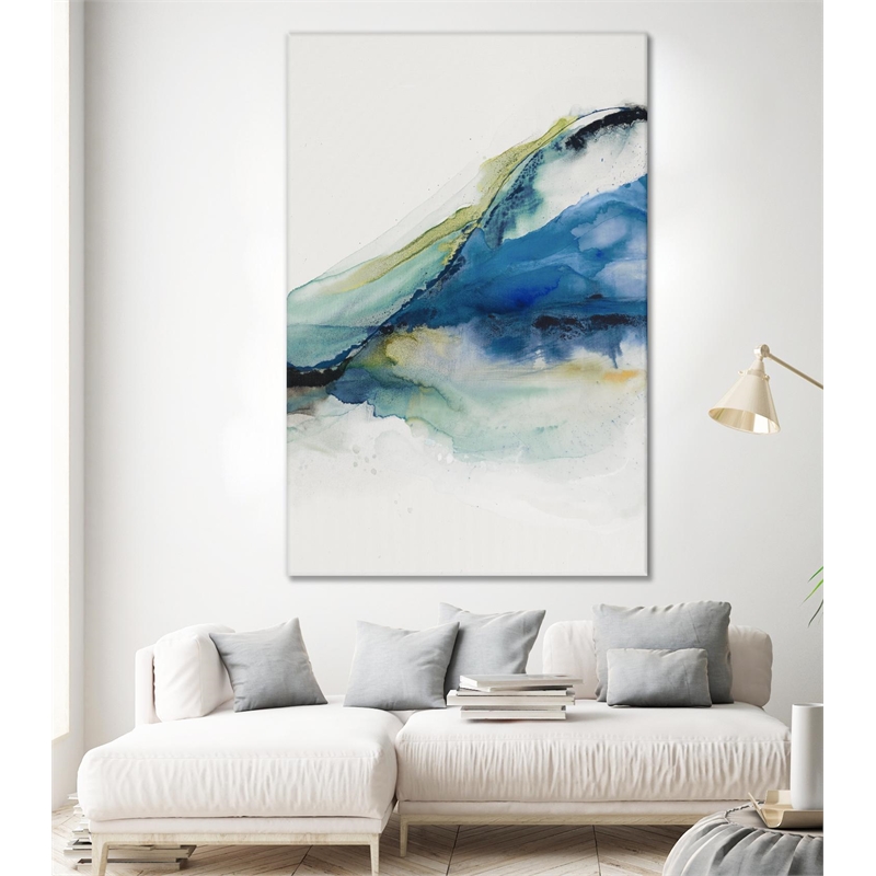 Giant Art 72x48 Abstract Terrain IV Fine Art Giant Canvas Print in Green