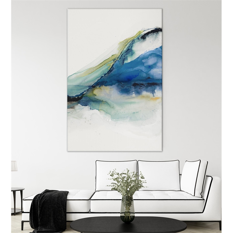 Giant Art 72x48 Abstract Terrain IV Fine Art Giant Canvas Print in Green