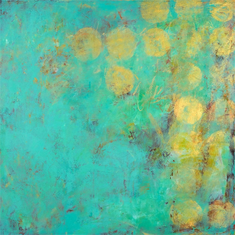 Giant Art 72x72 Moon Dance Fine Art Giant Canvas Print in Yellow
