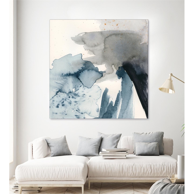 Giant Art 54x54 Winter Current III Fine Art Giant Canvas Print in White