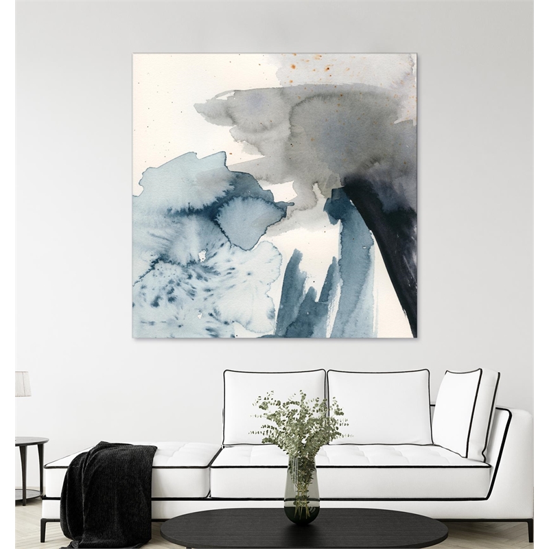 Giant Art 54x54 Winter Current III Fine Art Giant Canvas Print in White