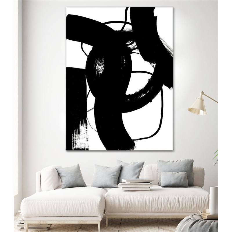 Giant Art 72x54 BlackThoroughfares II Fine Art Giant Canvas Print in White
