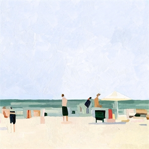 Giant Art 54x54 Family Vacation I Fine Art Giant Canvas Print in Pink