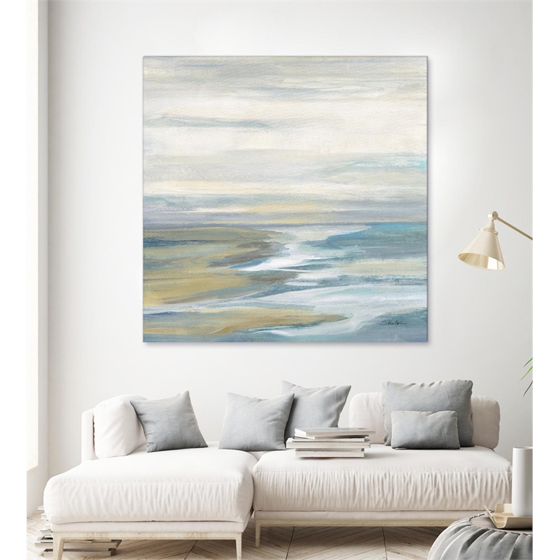 Giant Art 72x72 Morning Sea Light Fine Art Giant Canvas Print in Multi-Color