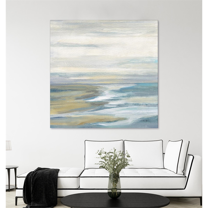 Giant Art 72x72 Morning Sea Light Fine Art Giant Canvas Print in Multi-Color