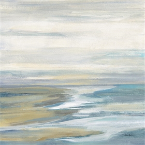 Giant Art 54x54 Morning Sea Light Fine Art Giant Canvas Print in Multi-Color