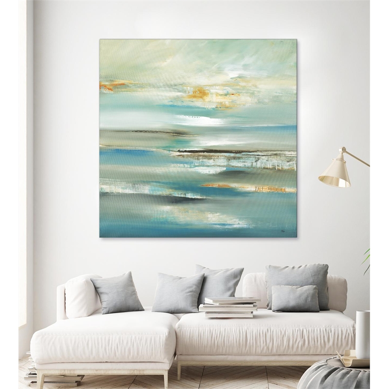Giant Art 84x84 By The Water III Fine Art Giant Canvas Print in Multi-Color