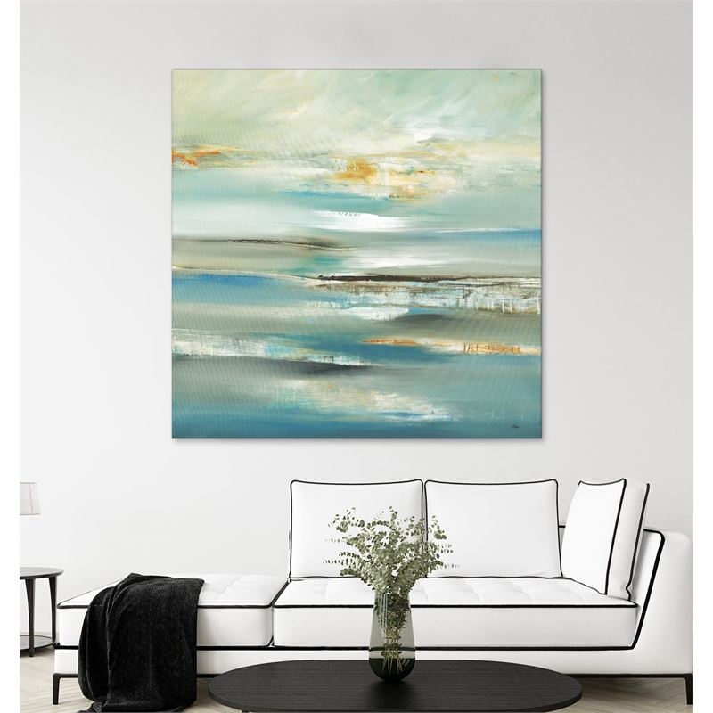 Giant Art 84x84 By The Water III Fine Art Giant Canvas Print in Multi-Color