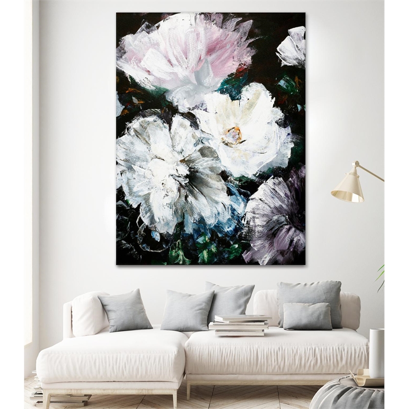 Giant Art 72x54 Soft Hue Flowers Fine Art Giant Canvas Print in Multi-Color