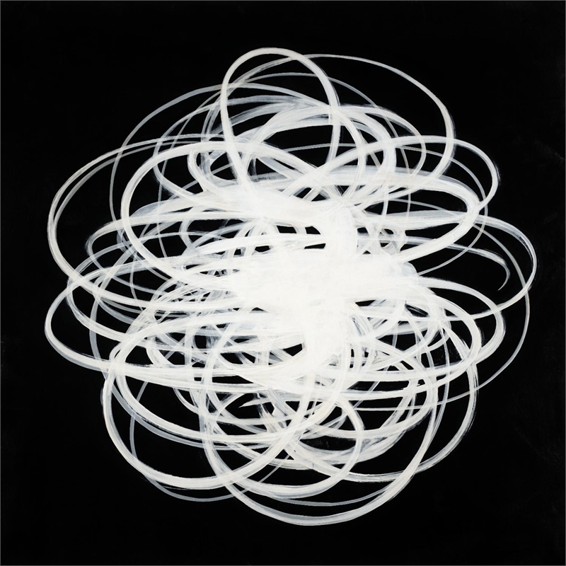 Giant Art 54x54 Scribbles I Fine Art Giant Canvas Print in White