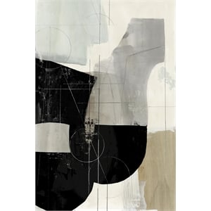 Giant Art 72x48 Jet Black I Fine Art Giant Canvas Print in Multi-Color